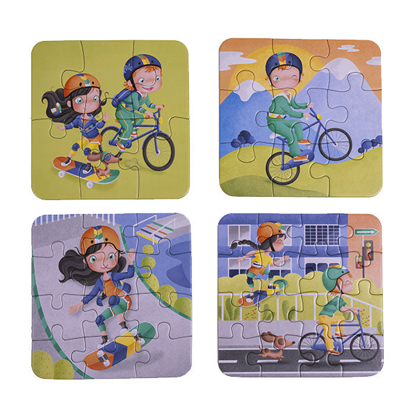 Puzzle evolutivo Riders 4 en 1